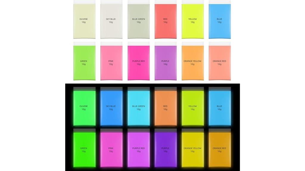 glow in the dark pigment powder