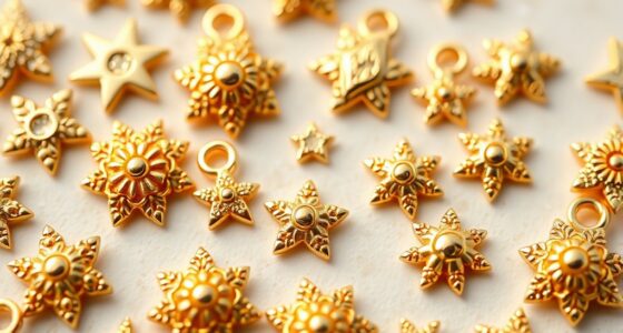 gold tone 3d nail charms