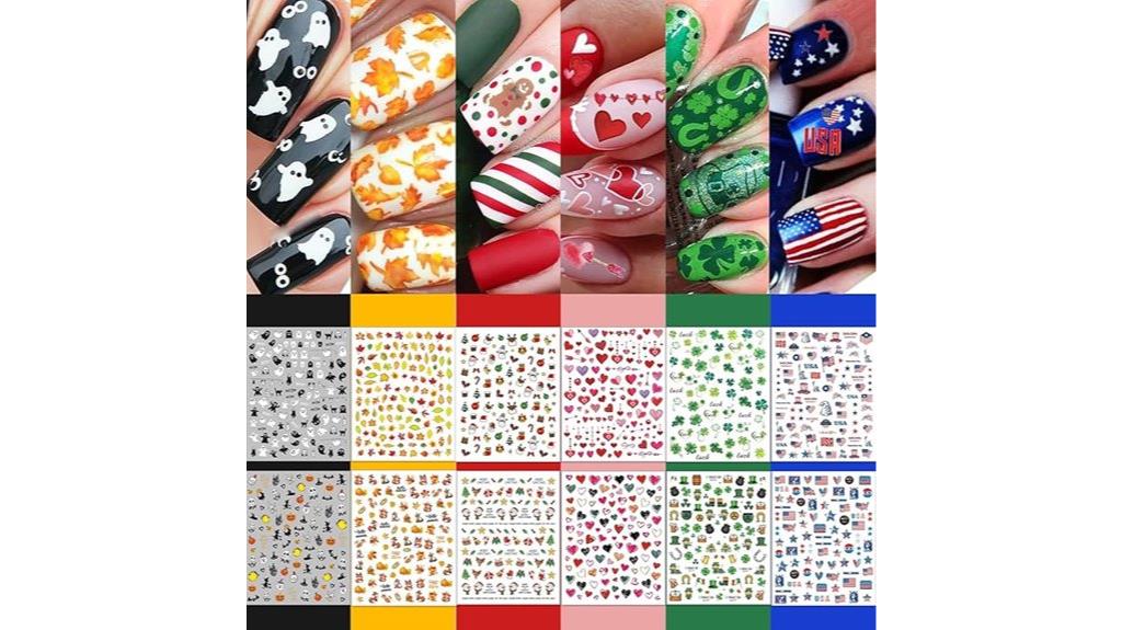 holiday nail sticker set