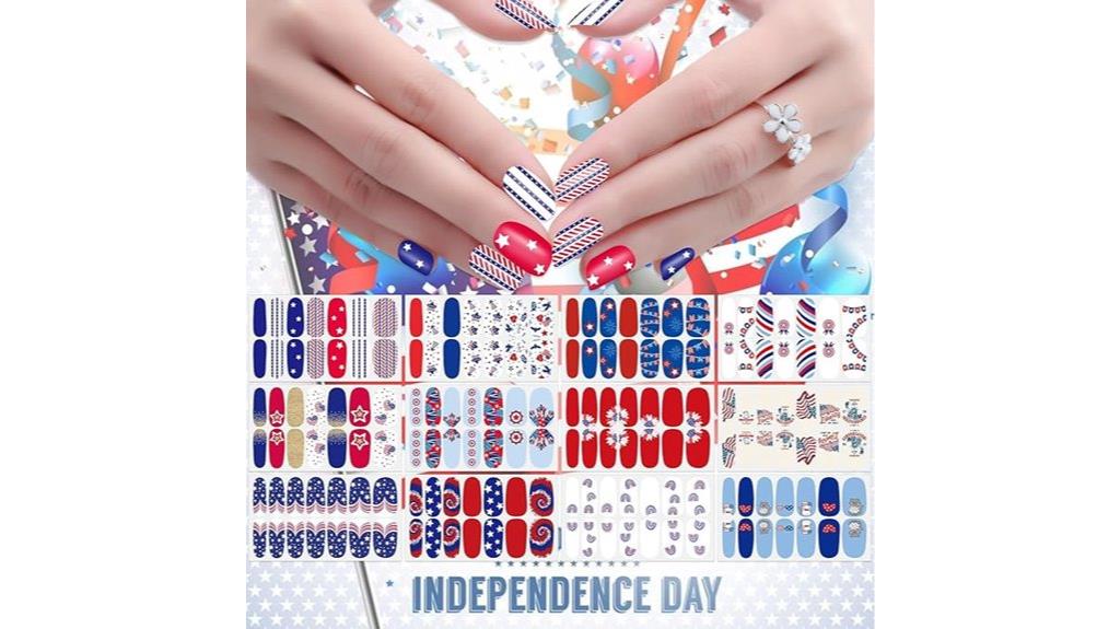 independence day nail wraps