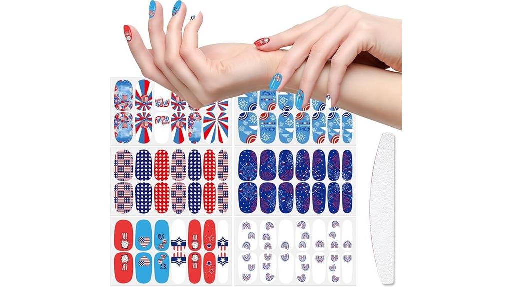 independence day nail wraps
