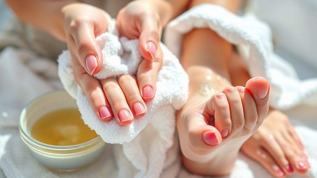 keep nails clean dry