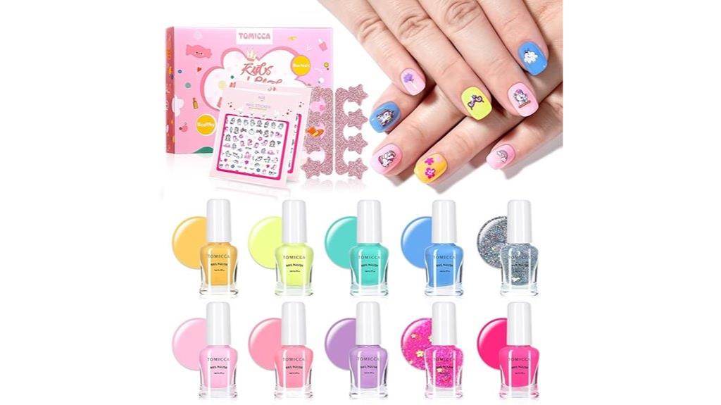 kids colorful nail polish