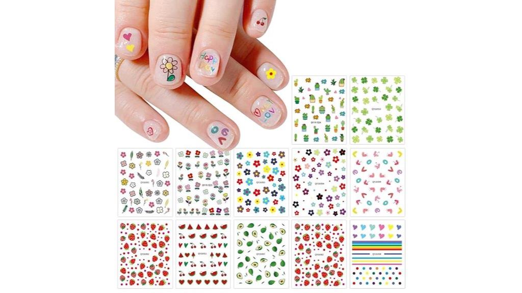 kids nail sticker sheets