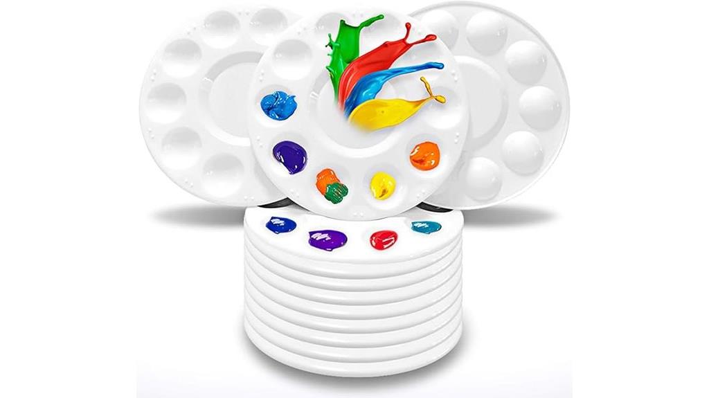 kids plastic paint palette