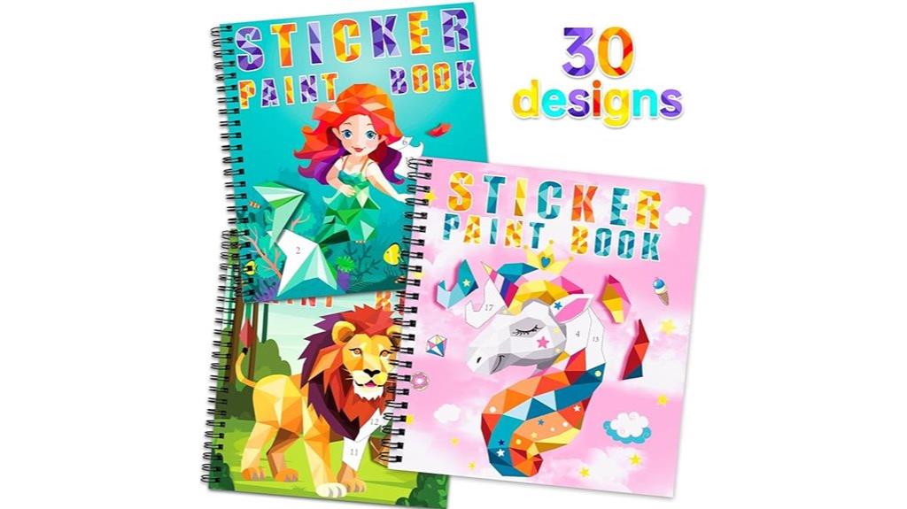 kids sticker art books