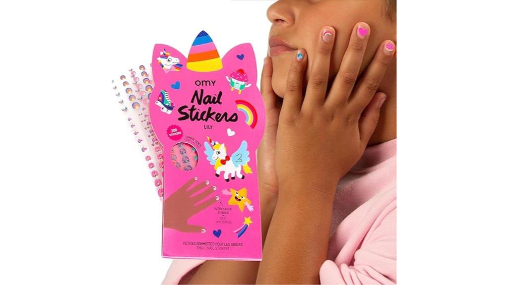 kids unicorn nail stickers