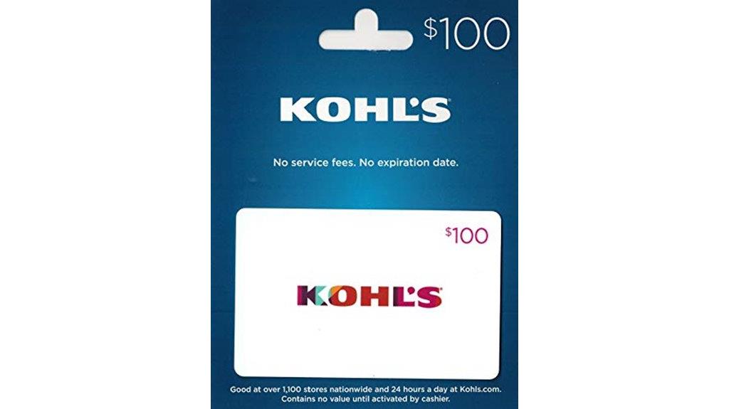 kohl s gift card available