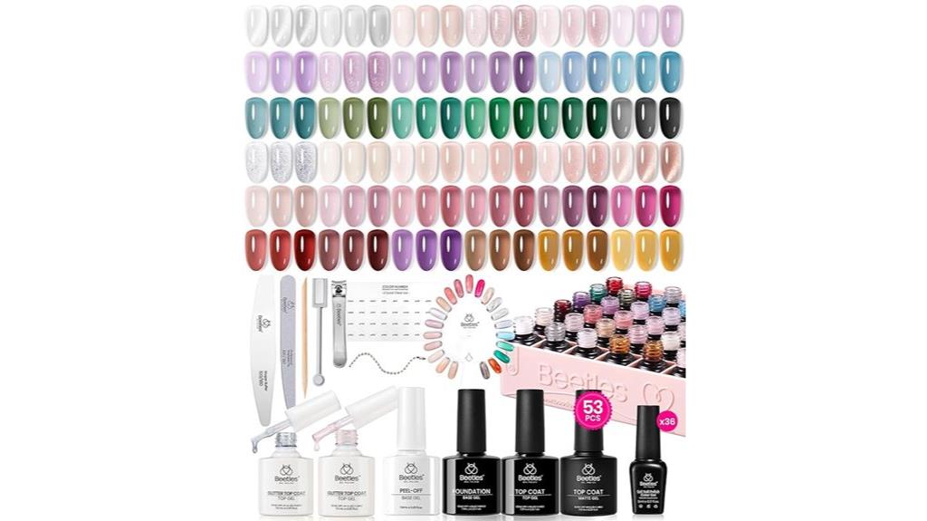 large colorful nail set