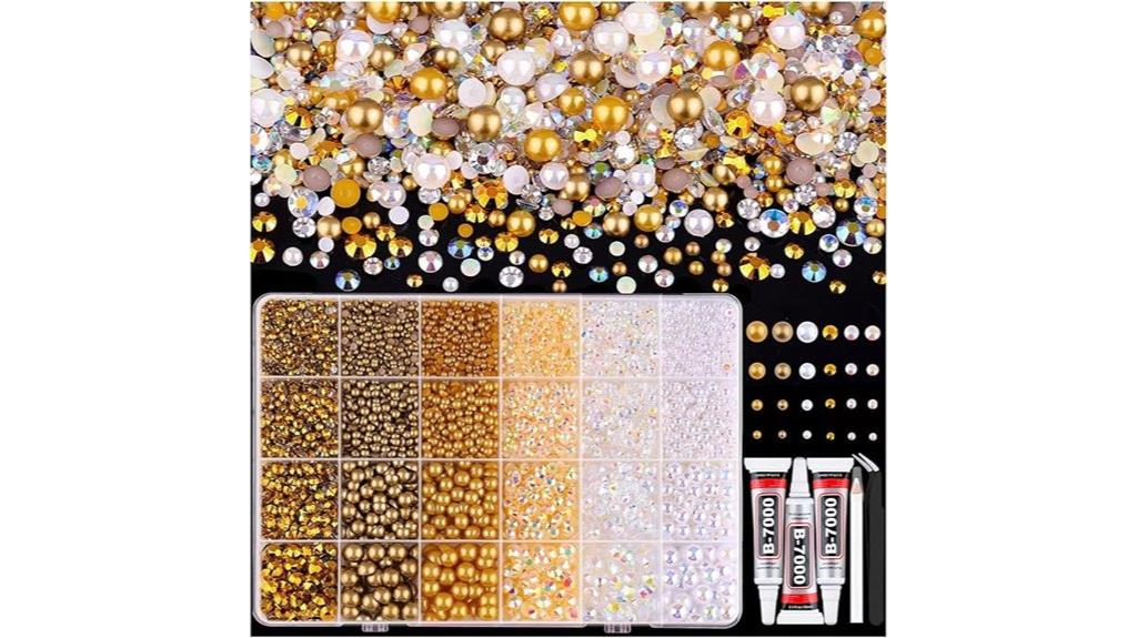 large pearl rhinestone collection
