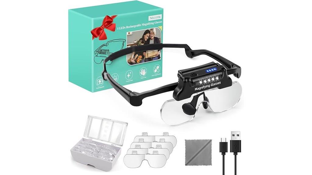 lighted rechargeable head magnifiers
