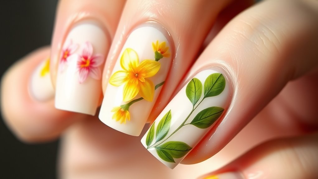 maintain vibrant floral nails