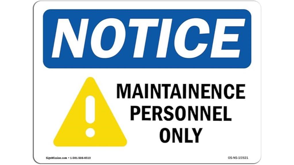 maintenance safety notice