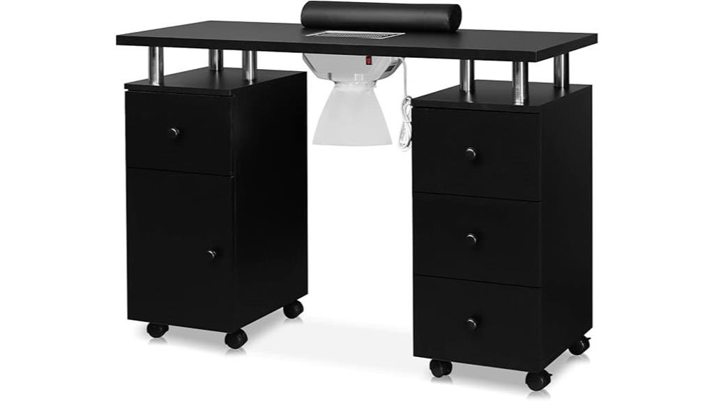 manicure table with dust collector