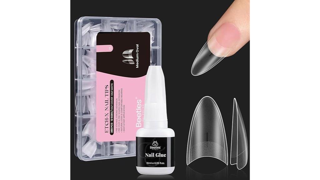 medium almond gel tips