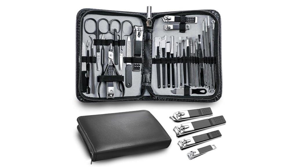 men s black grooming set