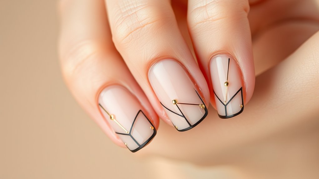 metallic accents enhance minimalist elegance