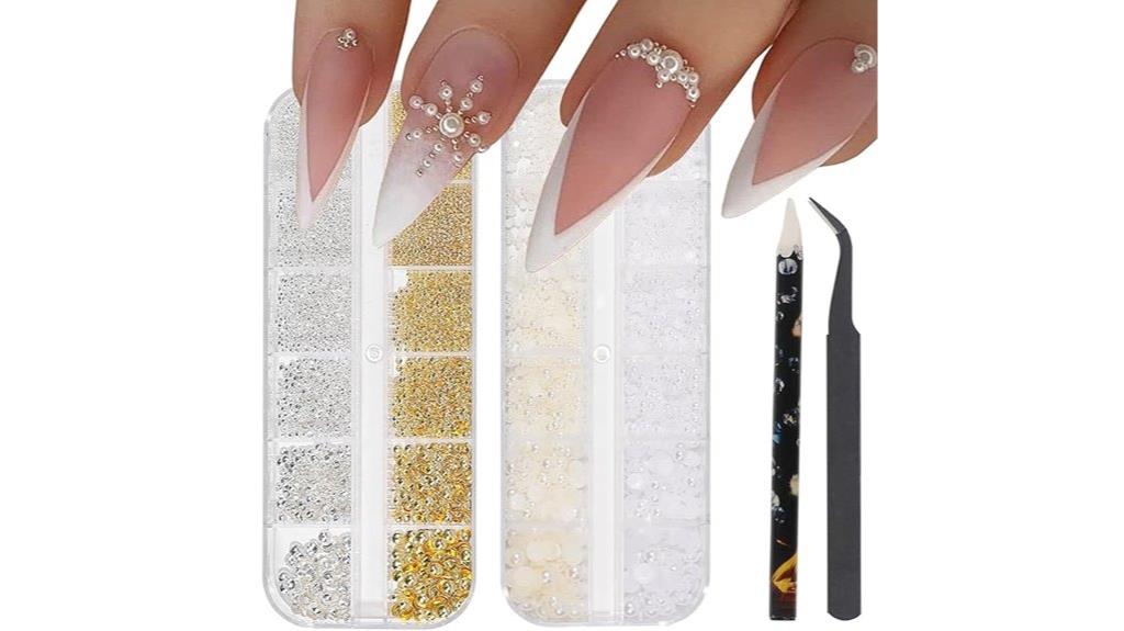 metallic nail art decorations