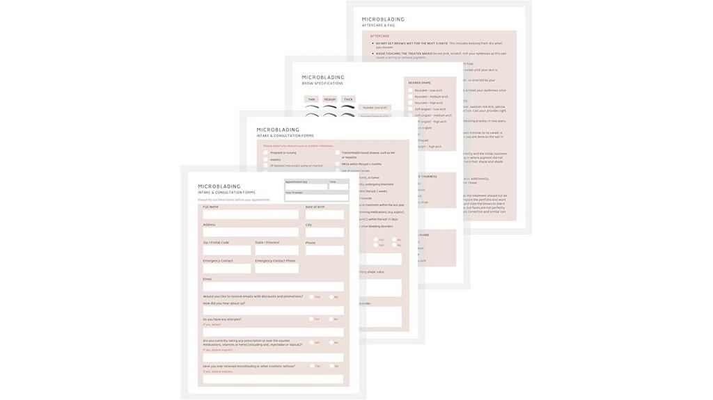 microblading client forms