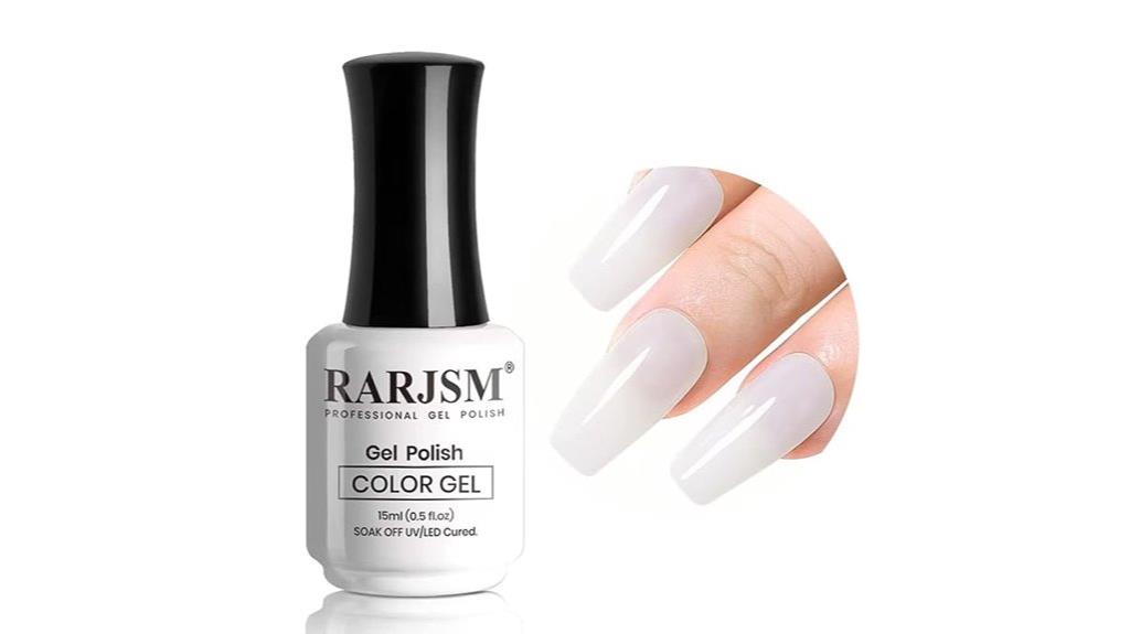 milky white gel polish