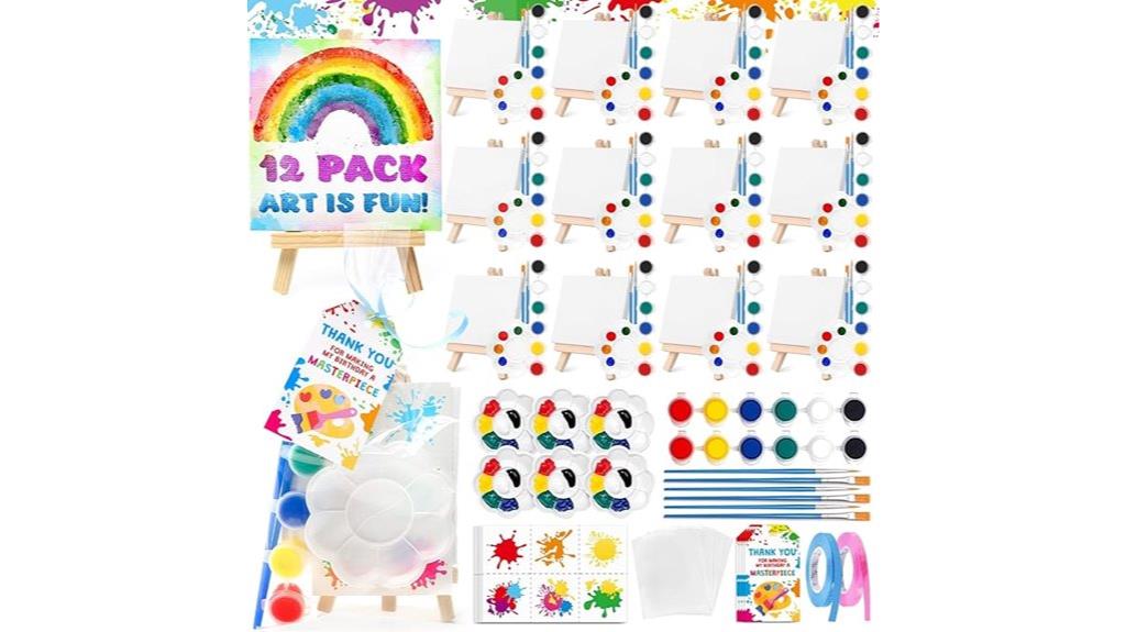 mini canvas party favors