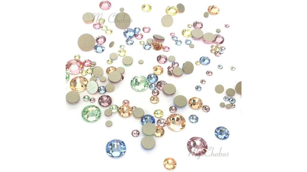 mixed size rhinestones