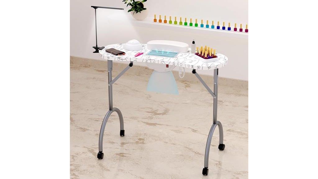 mobile nail technician table