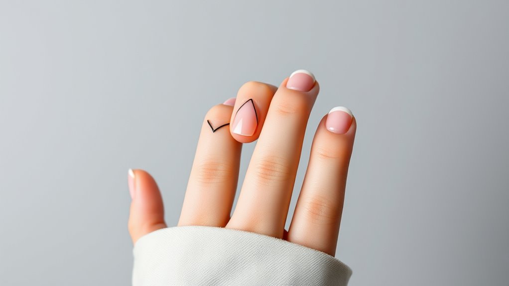 modern geometric nail art