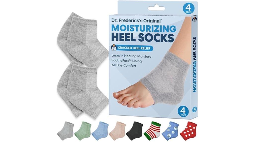 moisturizing heel socks pair