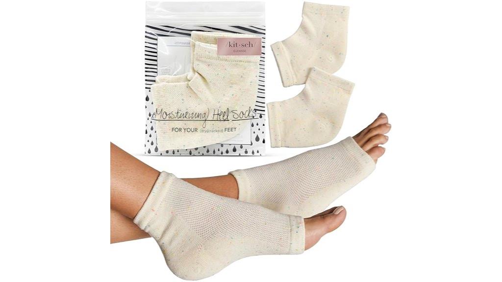moisturizing heel socks pair