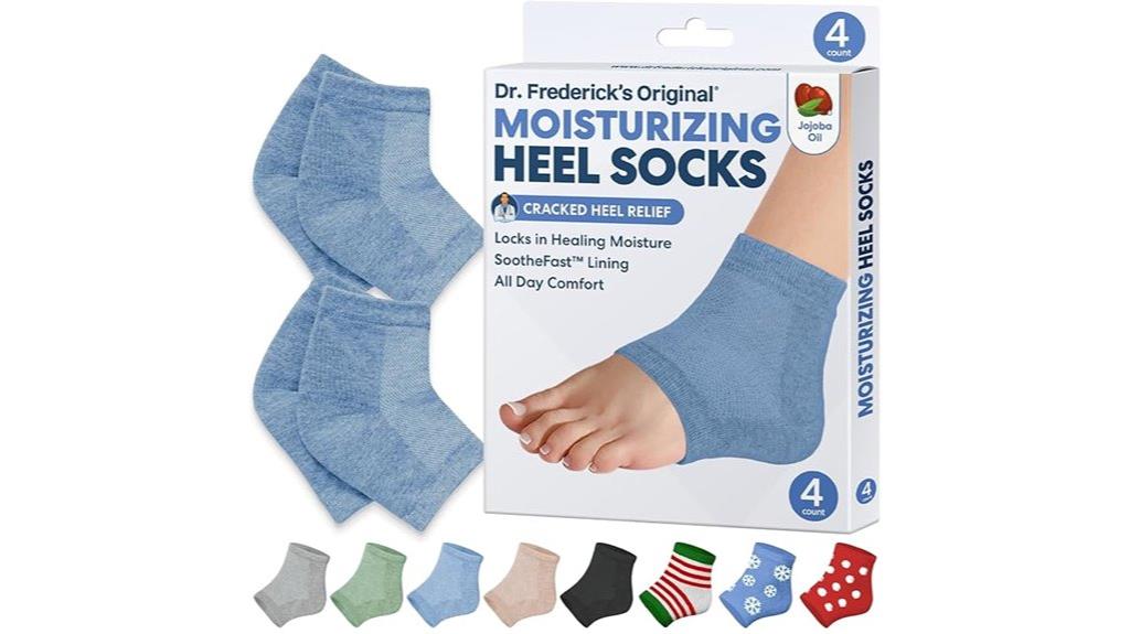 moisturizing heel socks pair
