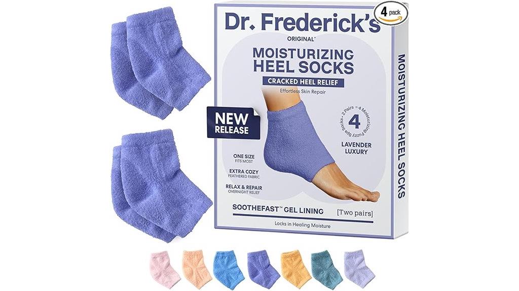 moisturizing heel socks pair