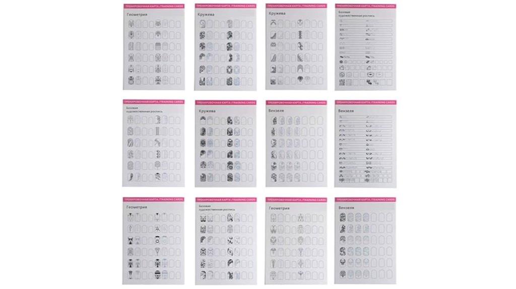 nail art training cards