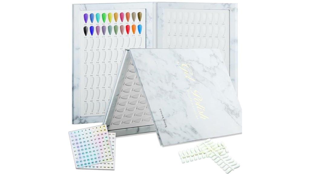 nail color swatch book