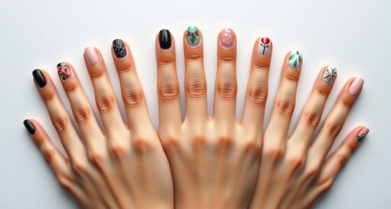 nail practice hands collection