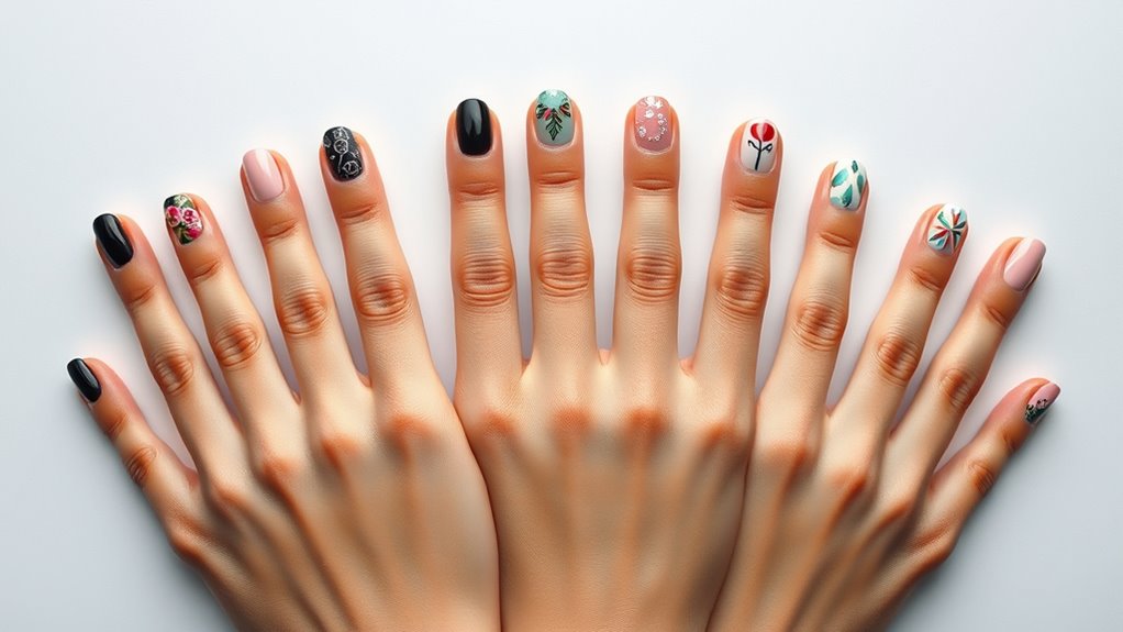 nail practice hands collection
