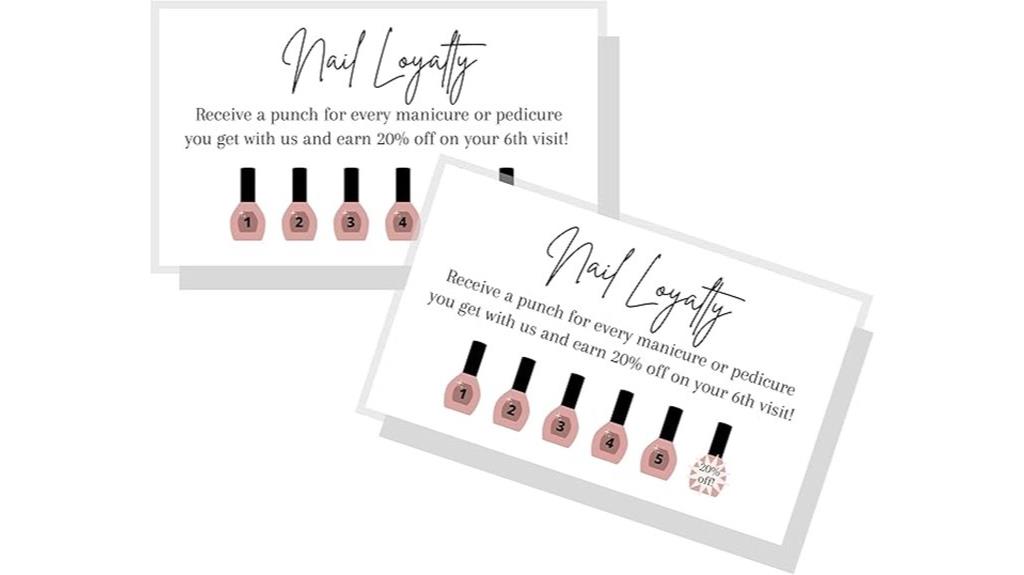 nail salon loyalty card