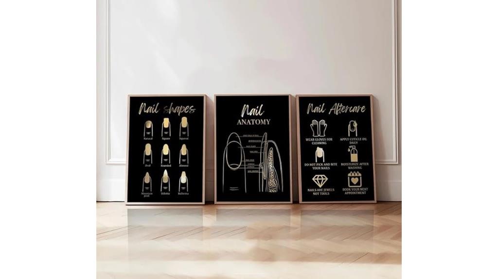 nail shape chart prints