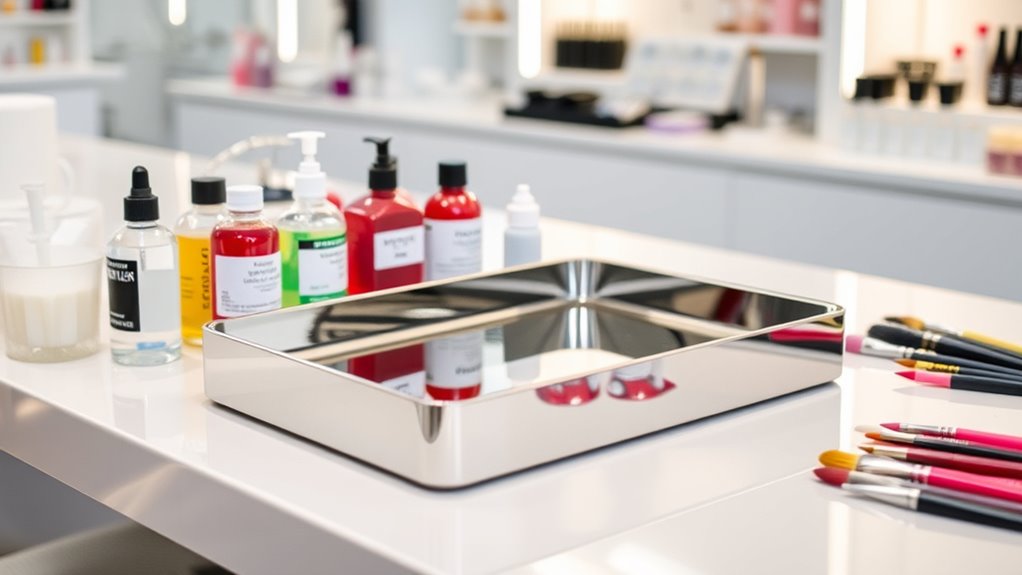 nail spill cleanup trays