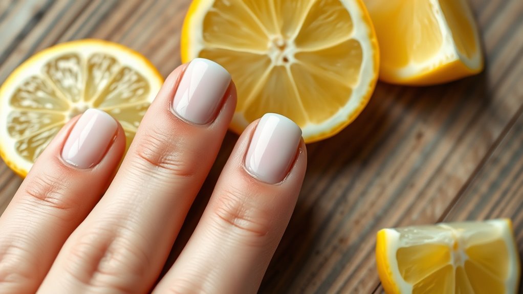 natural lemon nail whitening