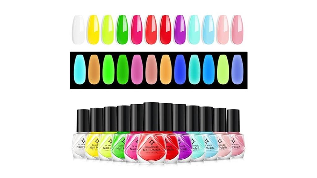 neon glow nail polish