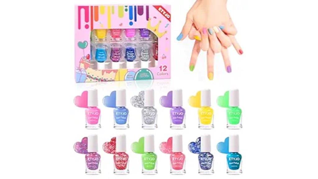 non toxic rainbow kids nail polishes