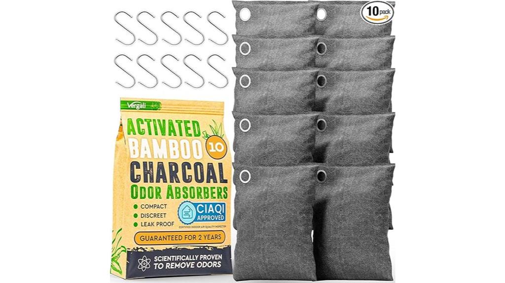 odor absorbing charcoal bags