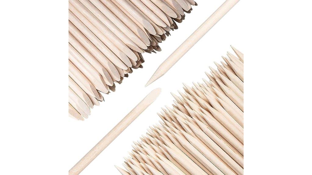 orange wooden nail sticks