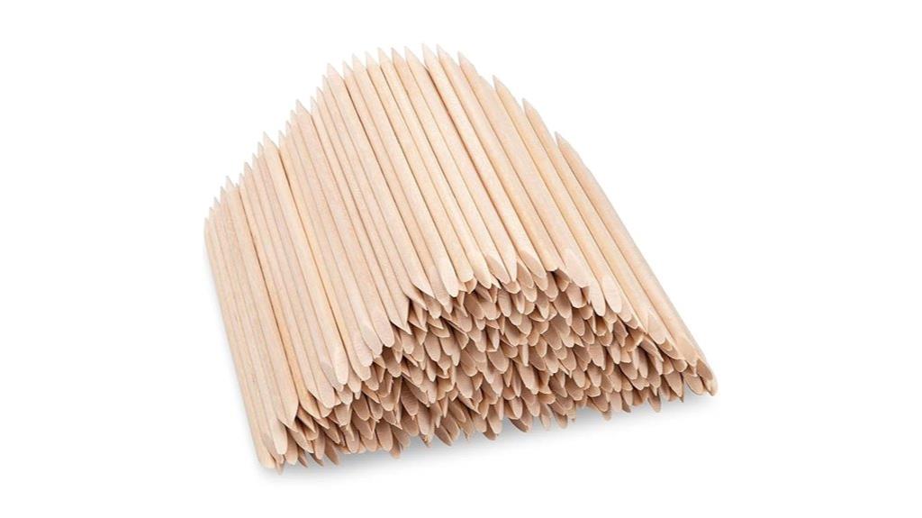 orange wooden nail sticks