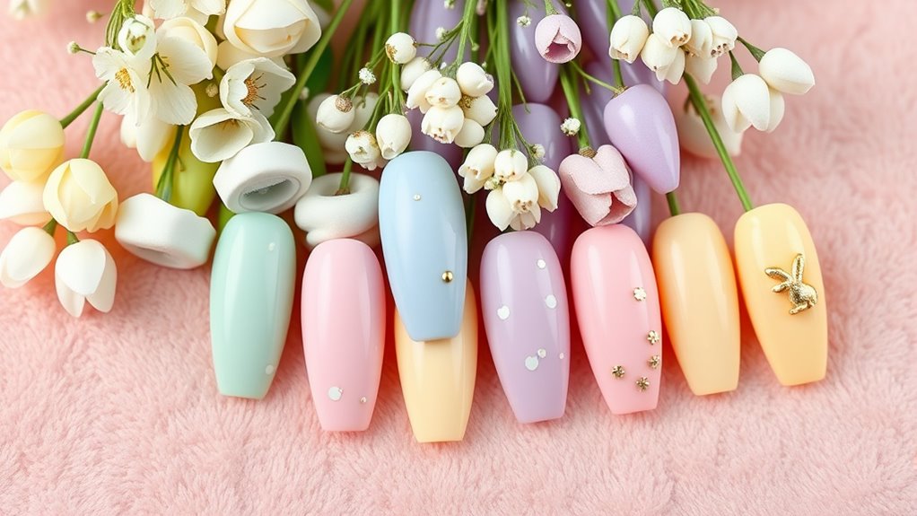 pastel easter nail art