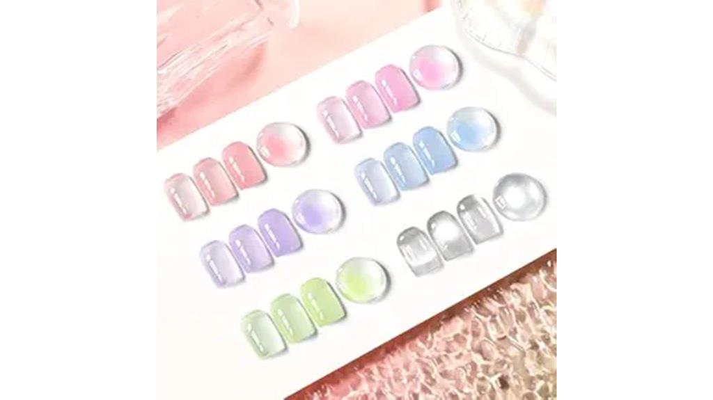 pastel gel nail polish set