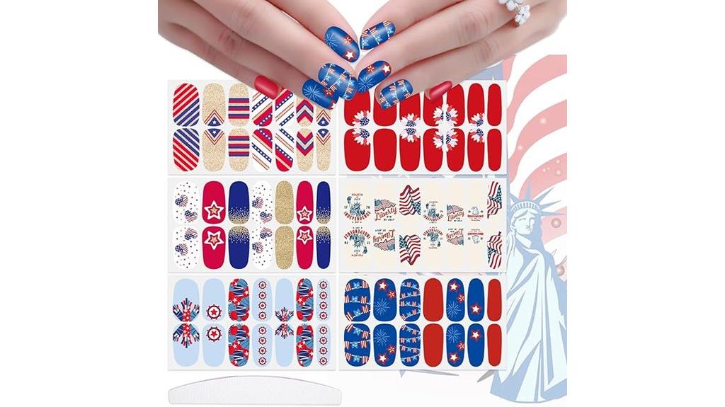 patriotic 4th of july nails