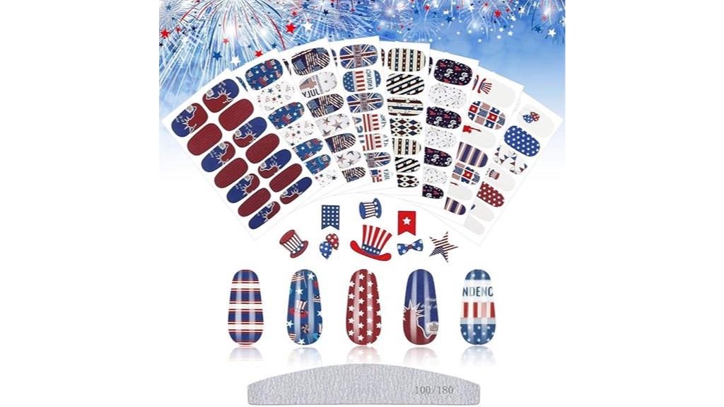 patriotic 4th of july nails
