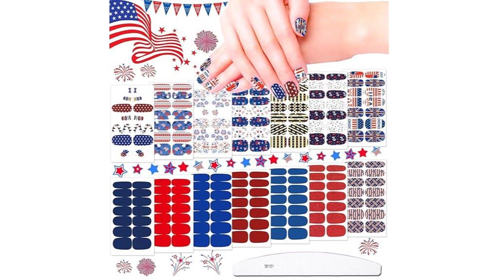 patriotic 4th of july nails